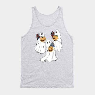 Spectral Harvest: Ghosts and Pumpkins Tank Top